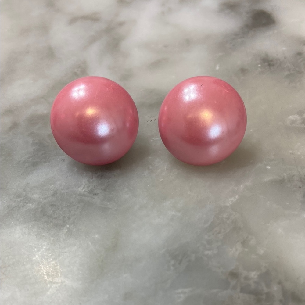 Vintage pink stud earrings